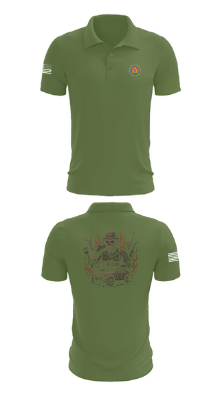 Short Sleeve Performance Polo, 4th Combat Engineer Battalion A Co, Marines, Teamtime, Team time, sublimation, custom sports apparel, team uniforms, spirit wear, spiritwear, sports uniforms, custom shirts, team store, custom team store, fundraiser sports, apparel fundraiser