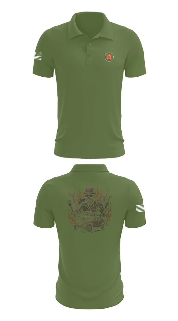Short Sleeve Performance Polo, 4th Combat Engineer Battalion A Co, Marines, Teamtime, Team time, sublimation, custom sports apparel, team uniforms, spirit wear, spiritwear, sports uniforms, custom shirts, team store, custom team store, fundraiser sports, apparel fundraiser