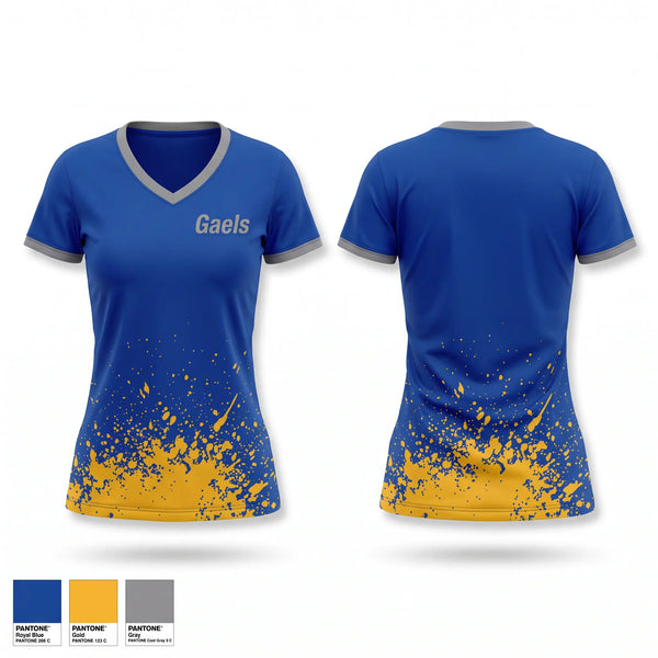 Womens Short Sleeve Vneck Shirt, Gaels, Men's Soccer, Teamtime, Team time, sublimation, custom sports apparel, team uniforms, spirit wear, spiritwear, sports uniforms, custom shirts, team store, custom team store, fundraiser sports, apparel fundraiser