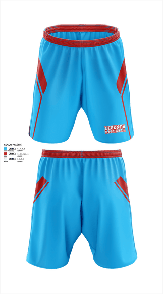 Athletic Shorts With Pockets, Legends, Baseball, Teamtime, Team time, sublimation, custom sports apparel, team uniforms, spirit wear, spiritwear, sports uniforms, custom shirts, team store, custom team store, fundraiser sports, apparel fundraiser