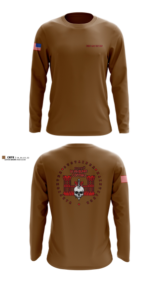 Long Sleeve Performance Shirt, Forward support company 107 engineer battalion, National Guard, Teamtime, Team time, sublimation, custom sports apparel, team uniforms, spirit wear, spiritwear, sports uniforms, custom shirts, team store, custom team store, fundraiser sports, apparel fundraiser