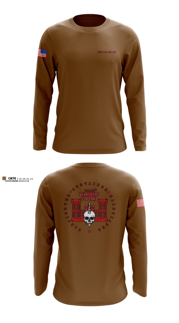 Long Sleeve Performance Shirt, Forward support company 107 engineer battalion, National Guard, Teamtime, Team time, sublimation, custom sports apparel, team uniforms, spirit wear, spiritwear, sports uniforms, custom shirts, team store, custom team store, fundraiser sports, apparel fundraiser