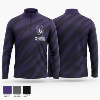 Anacortes Seahawks 85239493 Quarter Zip Jacket - 21