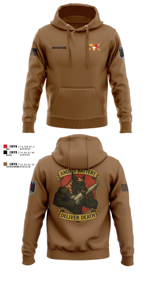 Hoodie, Anubis Battery, 3-12 FA, Army, Teamtime, Team time, sublimation, custom sports apparel, team uniforms, spirit wear, spiritwear, sports uniforms, custom shirts, team store, custom team store, fundraiser sports, apparel fundraiser
