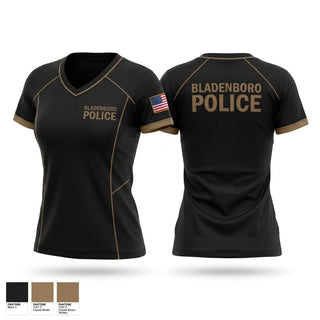 Womens Short Sleeve Vneck Shirt, Bladenboro Police, Police, Teamtime, Team time, sublimation, custom sports apparel, team uniforms, spirit wear, spiritwear, sports uniforms, custom shirts, team store, custom team store, fundraiser sports, apparel fundraiser