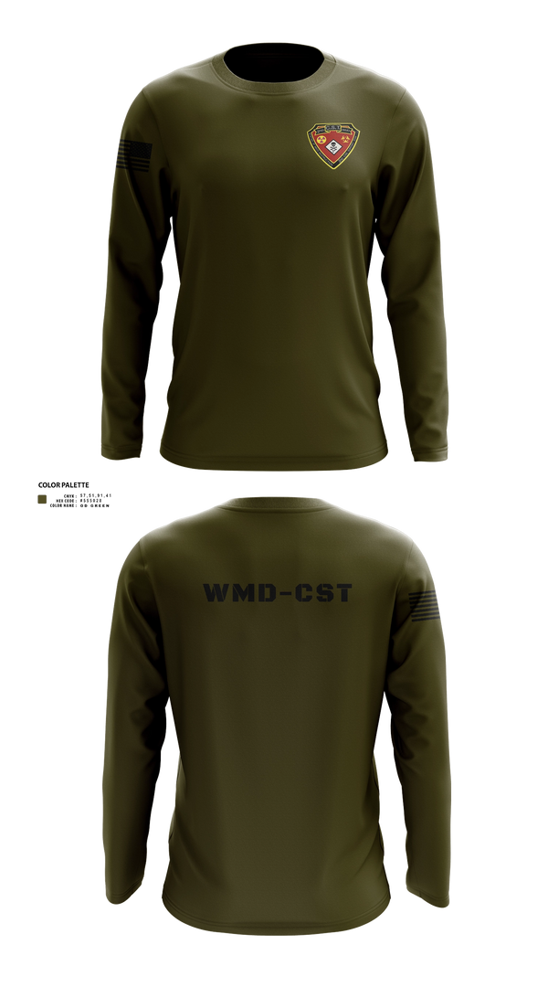 Long Sleeve Performance Shirt, 2nd WMD CST, Army, Teamtime, Team time, sublimation, custom sports apparel, team uniforms, spirit wear, spiritwear, sports uniforms, custom shirts, team store, custom team store, fundraiser sports, apparel fundraiser
