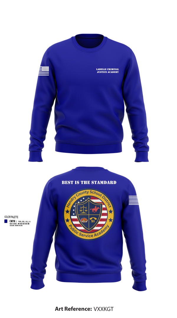 Crew Neck Sweatshirt, LaBelle Criminal Justice Academy, Police, Teamtime, Team time, sublimation, custom sports apparel, team uniforms, spirit wear, spiritwear, sports uniforms, custom shirts, team store, custom team store, fundraiser sports, apparel fundraiser