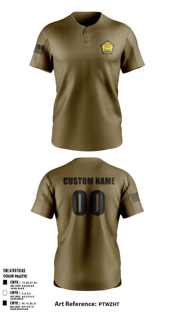 Two Button Baseball Jersey, AR-MEDCOM, Army, Teamtime, Team time, sublimation, custom sports apparel, team uniforms, spirit wear, spiritwear, sports uniforms, custom shirts, team store, custom team store, fundraiser sports, apparel fundraiser