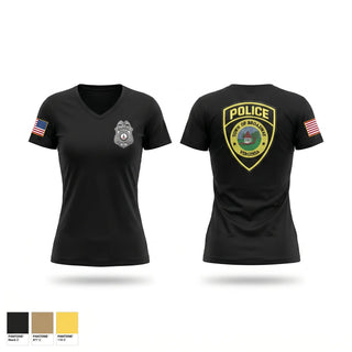 Womens Short Sleeve Vneck Shirt, Broadway Police, Police, Teamtime, Team time, sublimation, custom sports apparel, team uniforms, spirit wear, spiritwear, sports uniforms, custom shirts, team store, custom team store, fundraiser sports, apparel fundraiser