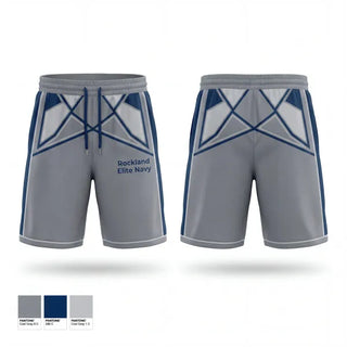 Athletic Shorts With Pockets, Rockland Elite Navy, Baseball, Teamtime, Team time, sublimation, custom sports apparel, team uniforms, spirit wear, spiritwear, sports uniforms, custom shirts, team store, custom team store, fundraiser sports, apparel fundraiser