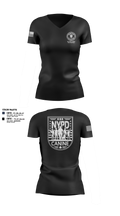 NYPD ESU K9 Women's Short Sleeve V-neck Shirt - 22