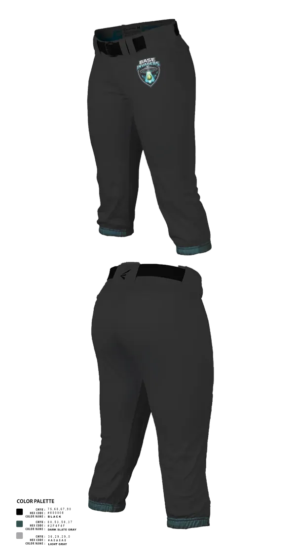Softball Pants, Base Invaders, Softball, Teamtime, Team time, sublimation, custom sports apparel, team uniforms, spirit wear, spiritwear, sports uniforms, custom shirts, team store, custom team store, fundraiser sports, apparel fundraiser