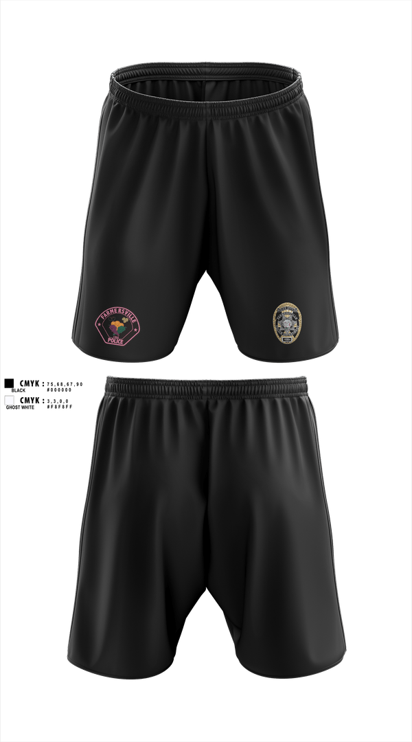 Athletic Shorts With Pockets, Farmersville PD, Police, Teamtime, Team time, sublimation, custom sports apparel, team uniforms, spirit wear, spiritwear, sports uniforms, custom shirts, team store, custom team store, fundraiser sports, apparel fundraiser