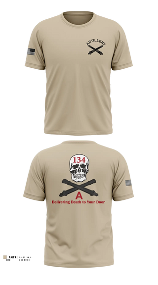 Short Sleeve Performance Shirt, A Battery 1-134th Field Artillery, Army, Teamtime, Team time, sublimation, custom sports apparel, team uniforms, spirit wear, spiritwear, sports uniforms, custom shirts, team store, custom team store, fundraiser sports, apparel fundraiser