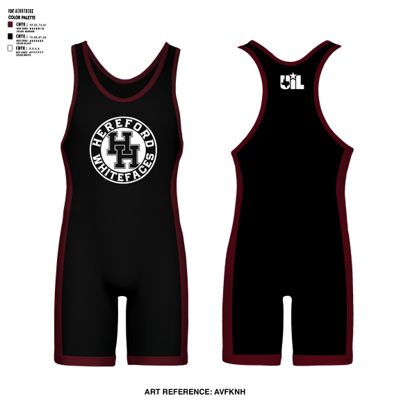 Wrestling Singlet, Hereford Whitefaces, Wrestling, Teamtime, Team time, sublimation, custom sports apparel, team uniforms, spirit wear, spiritwear, sports uniforms, custom shirts, team store, custom team store, fundraiser sports, apparel fundraiser