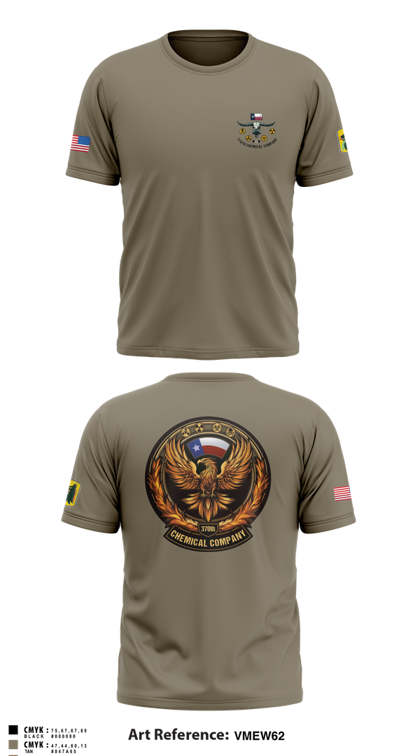 Short Sleeve Performance Shirt, 370th CHEM CO, Army, Teamtime, Team time, sublimation, custom sports apparel, team uniforms, spirit wear, spiritwear, sports uniforms, custom shirts, team store, custom team store, fundraiser sports, apparel fundraiser