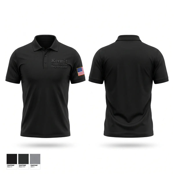 Short Sleeve Performance Polo, Kermit volunteer Fire Department, Fire Department, Teamtime, Team time, sublimation, custom sports apparel, team uniforms, spirit wear, spiritwear, sports uniforms, custom shirts, team store, custom team store, fundraiser sports, apparel fundraiser