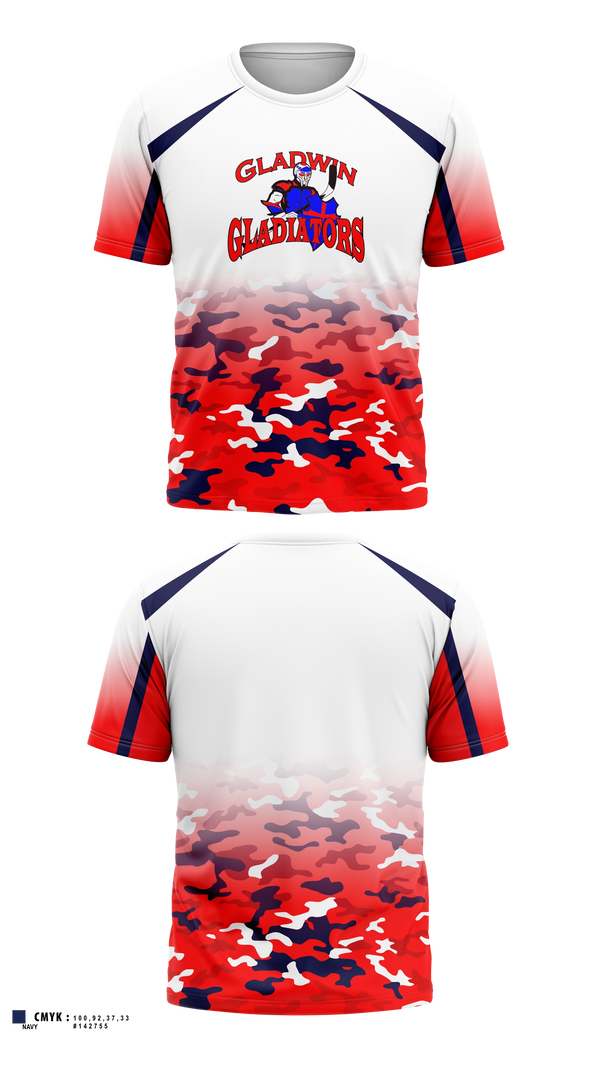 Gladwin Gladiators 9463643 Short Sleeve Performance Shirt - 7