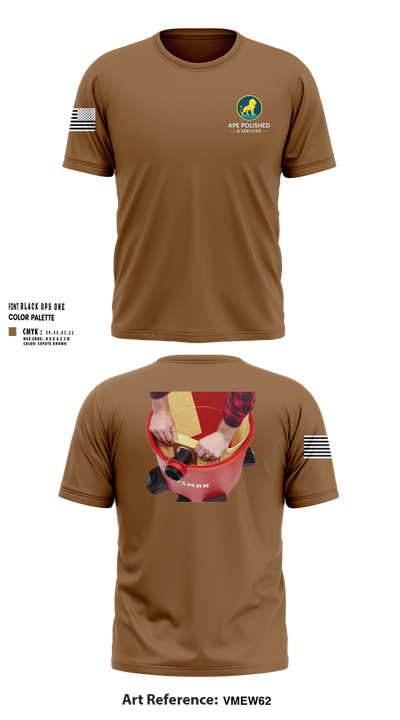 Ape Polish Service 62295685 Short Sleeve Performance Shirt - 23