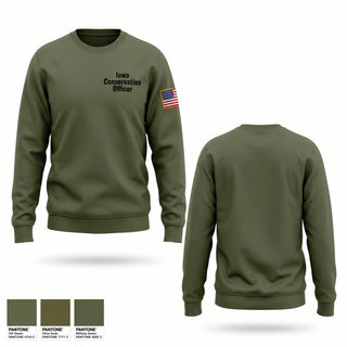 Crew Neck Sweatshirt, Iowa Conservation Officer, Police, Teamtime, Team time, sublimation, custom sports apparel, team uniforms, spirit wear, spiritwear, sports uniforms, custom shirts, team store, custom team store, fundraiser sports, apparel fundraiser