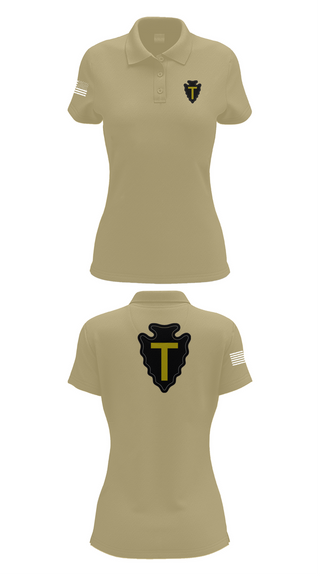 Womens Short Sleeve Performance Polo, B CO 3-141, Army, Teamtime, Team time, sublimation, custom sports apparel, team uniforms, spirit wear, spiritwear, sports uniforms, custom shirts, team store, custom team store, fundraiser sports, apparel fundraiser
