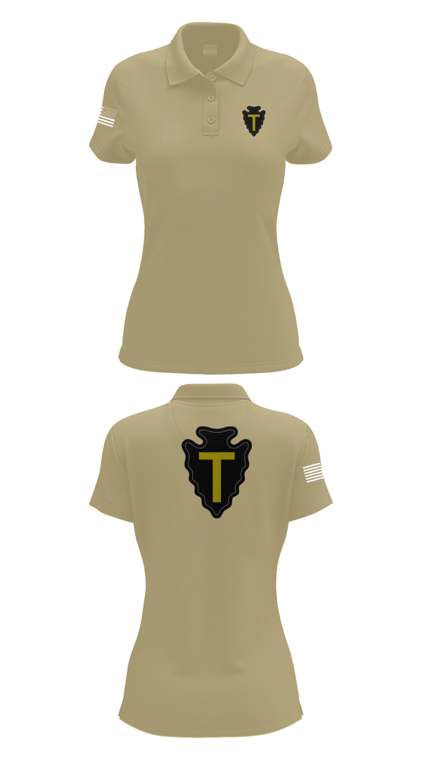 Womens Short Sleeve Performance Polo, B CO 3-141, Army, Teamtime, Team time, sublimation, custom sports apparel, team uniforms, spirit wear, spiritwear, sports uniforms, custom shirts, team store, custom team store, fundraiser sports, apparel fundraiser