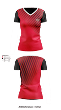 Red Springs Red Devils 1558638 Women's Short Sleeve V-neck Shirt - 3