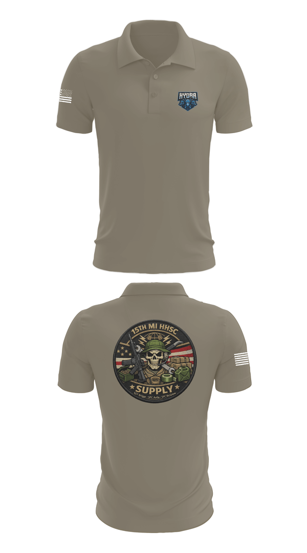 Short Sleeve Performance Polo, 15TH MI, Army, Teamtime, Team time, sublimation, custom sports apparel, team uniforms, spirit wear, spiritwear, sports uniforms, custom shirts, team store, custom team store, fundraiser sports, apparel fundraiser