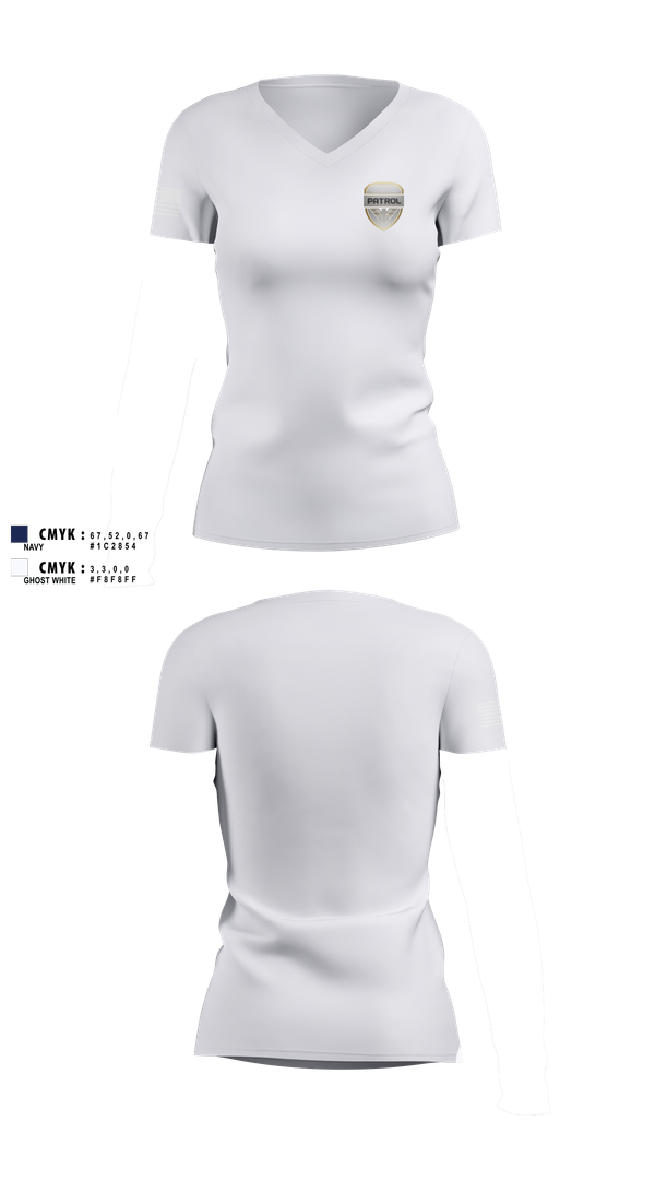 Womens Short Sleeve Vneck Shirt, , Police, Teamtime, Team time, sublimation, custom sports apparel, team uniforms, spirit wear, spiritwear, sports uniforms, custom shirts, team store, custom team store, fundraiser sports, apparel fundraiser