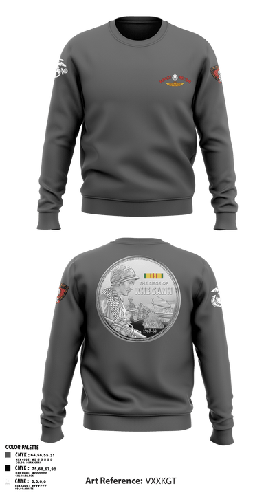 B Co. 3rd Recon Bn Force Reconnaissance3rd Recon Co.3rd Reconnaissance 55773170 Crew Neck Sweatshirt - 1