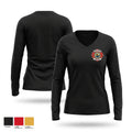 New Llano Fire Department 20614720 Women's Long Sleeve V-neck Shirt - 1