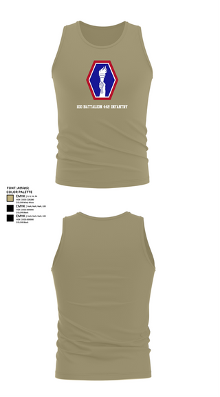 Tank Top, 100 Battalion 442 Infantry, Army, Teamtime, Team time, sublimation, custom sports apparel, team uniforms, spirit wear, spiritwear, sports uniforms, custom shirts, team store, custom team store, fundraiser sports, apparel fundraiser