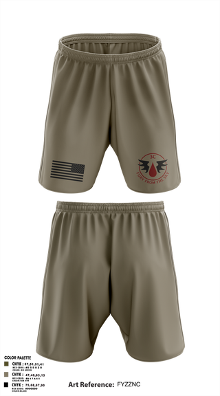 Athletic Shorts With Pockets, CCo, 1-508PIR (OG), Army, Teamtime, Team time, sublimation, custom sports apparel, team uniforms, spirit wear, spiritwear, sports uniforms, custom shirts, team store, custom team store, fundraiser sports, apparel fundraiser