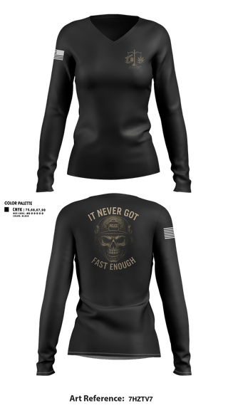 Womens Long Sleeve Vneck Shirt, LPD, Police, Teamtime, Team time, sublimation, custom sports apparel, team uniforms, spirit wear, spiritwear, sports uniforms, custom shirts, team store, custom team store, fundraiser sports, apparel fundraiser