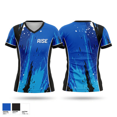 RISE 17675087 Women's Short Sleeve V-neck Shirt - 1