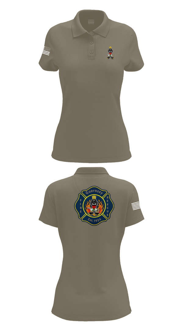 Womens Short Sleeve Performance Polo, Guernsey Fire & Rescue, , Teamtime, Team time, sublimation, custom sports apparel, team uniforms, spirit wear, spiritwear, sports uniforms, custom shirts, team store, custom team store, fundraiser sports, apparel fundraiser