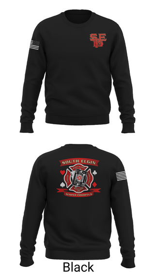 Crew Neck Sweatshirt, SEFD station 21 Blackjack, Fire Department, Teamtime, Team time, sublimation, custom sports apparel, team uniforms, spirit wear, spiritwear, sports uniforms, custom shirts, team store, custom team store, fundraiser sports, apparel fundraiser