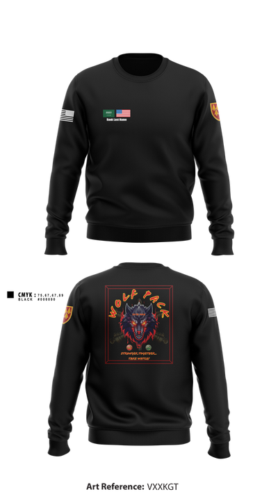 Wolf PAC-🚀🚀🚀 3395688 Crew Neck Sweatshirt - 6