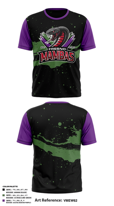 Fresno Mambas 67071112 Short Sleeve Performance Shirt - 1