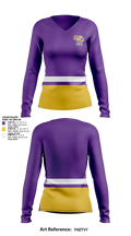 Tallassee High School Basketball 57029493 Women's Long Sleeve V-neck Shirt - 1