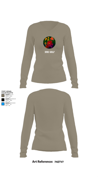 Womens Long Sleeve Vneck Shirt, Disc golf, Golf, Teamtime, Team time, sublimation, custom sports apparel, team uniforms, spirit wear, spiritwear, sports uniforms, custom shirts, team store, custom team store, fundraiser sports, apparel fundraiser