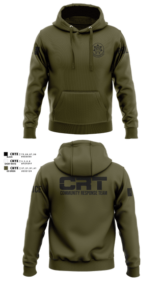 Hoodie, Chicago Heights Community Response Team, Police, Teamtime, Team time, sublimation, custom sports apparel, team uniforms, spirit wear, spiritwear, sports uniforms, custom shirts, team store, custom team store, fundraiser sports, apparel fundraiser