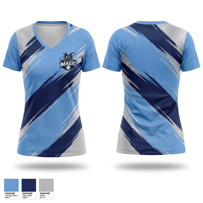Michiana Magic Baseball Club Women's Short Sleeve V-neck Shirt - 1