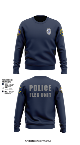 Crew Neck Sweatshirt, Hendersonville FLEX Team, Police, Teamtime, Team time, sublimation, custom sports apparel, team uniforms, spirit wear, spiritwear, sports uniforms, custom shirts, team store, custom team store, fundraiser sports, apparel fundraiser