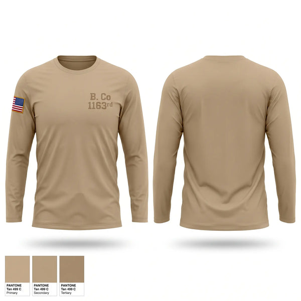 Long Sleeve Performance Shirt, B Co 1-163rd, National Guard, Teamtime, Team time, sublimation, custom sports apparel, team uniforms, spirit wear, spiritwear, sports uniforms, custom shirts, team store, custom team store, fundraiser sports, apparel fundraiser