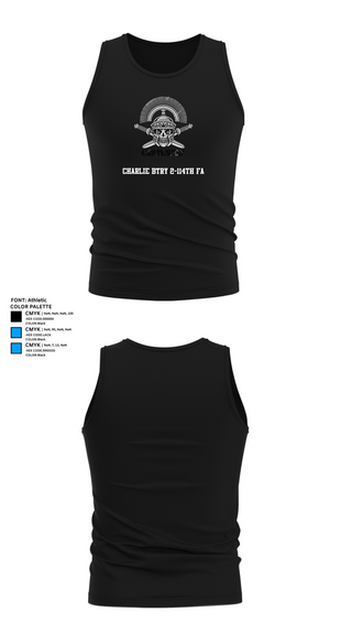 Tank Top, Charlie BTRY 2-114th FA, , Teamtime, Team time, sublimation, custom sports apparel, team uniforms, spirit wear, spiritwear, sports uniforms, custom shirts, team store, custom team store, fundraiser sports, apparel fundraiser