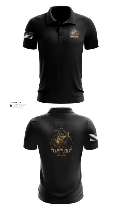 MESG1 TEAM 707 61403527 Short Sleeve Performance Polo - 21
