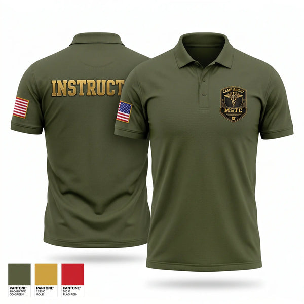 Short Sleeve Performance Polo, Camp Ripley MSTC, Army, Teamtime, Team time, sublimation, custom sports apparel, team uniforms, spirit wear, spiritwear, sports uniforms, custom shirts, team store, custom team store, fundraiser sports, apparel fundraiser