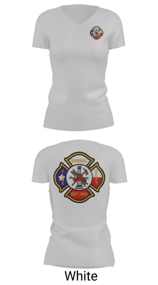 Womens Short Sleeve Vneck Shirt, Sabinal Volunteer Fire Department, Fire Department, Teamtime, Team time, sublimation, custom sports apparel, team uniforms, spirit wear, spiritwear, sports uniforms, custom shirts, team store, custom team store, fundraiser sports, apparel fundraiser