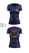 Cy creek fire 22 83530628 Women's Short Sleeve V-neck Shirt - 1